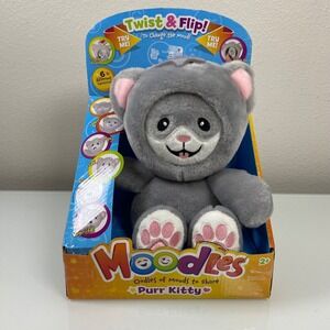 Moodles‎ Purr Kitty Plush Toy Twist Flip Change Expressions Interactive Sensory